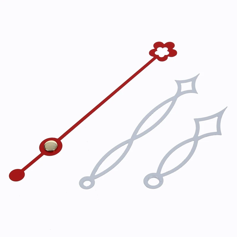 Clock Movement Mechanism with White Hour Minute Red Second Hand DIY Tools Set