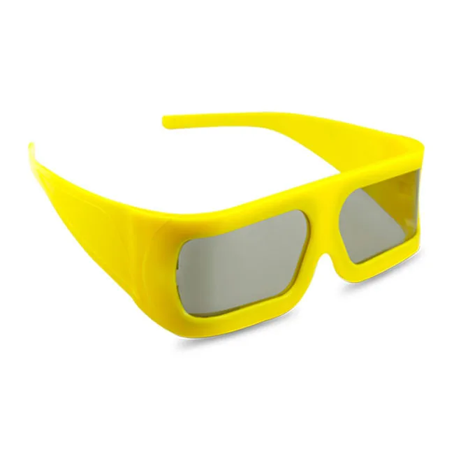 Большие желтые незаскладывающиеся универсальные 3d очки 30 шт. 0/90 градусов