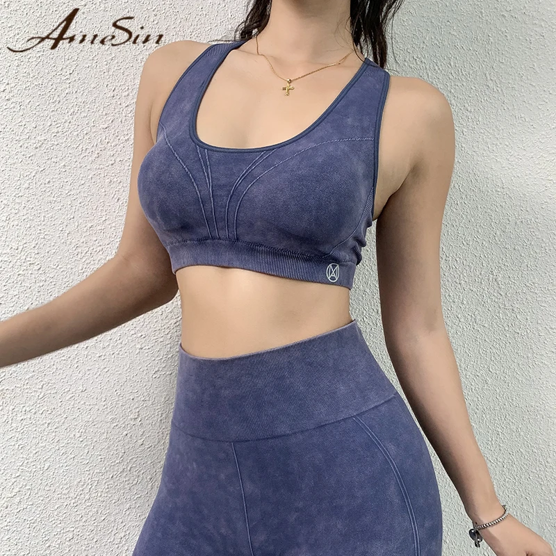 

AmeSin Women Push Up Sports Bra Brassiere Sport Femme Gym Exercise Running Fitness Top Girls Dancing Training Vest Tank