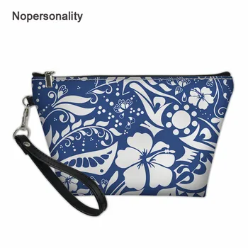 

Nopersonality Travel Organizer Cosmetic Cases for Women Polynesian Style Print Make Up Bags Ladies Wash Kit Bag Females