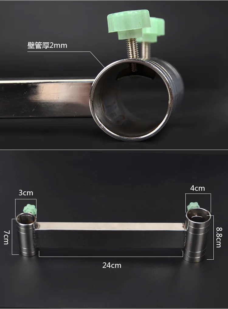 

Fishing Platform Accessories Thick Stainless Steel Universal Anti-Strong Wind Umbrella Stand Fishing Platform Universal Accessor