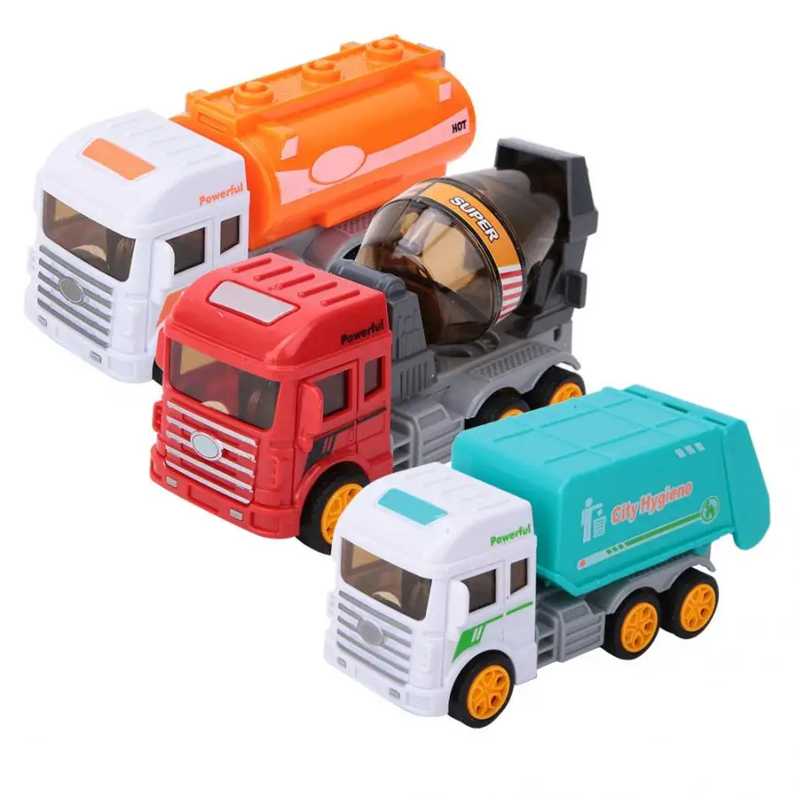 

3Pcs Pull Back Car Toys Mobile Machinery Shop Construction Vehicle Engineering Truck Toy Model Baby Mini Cars Gift Children Toys
