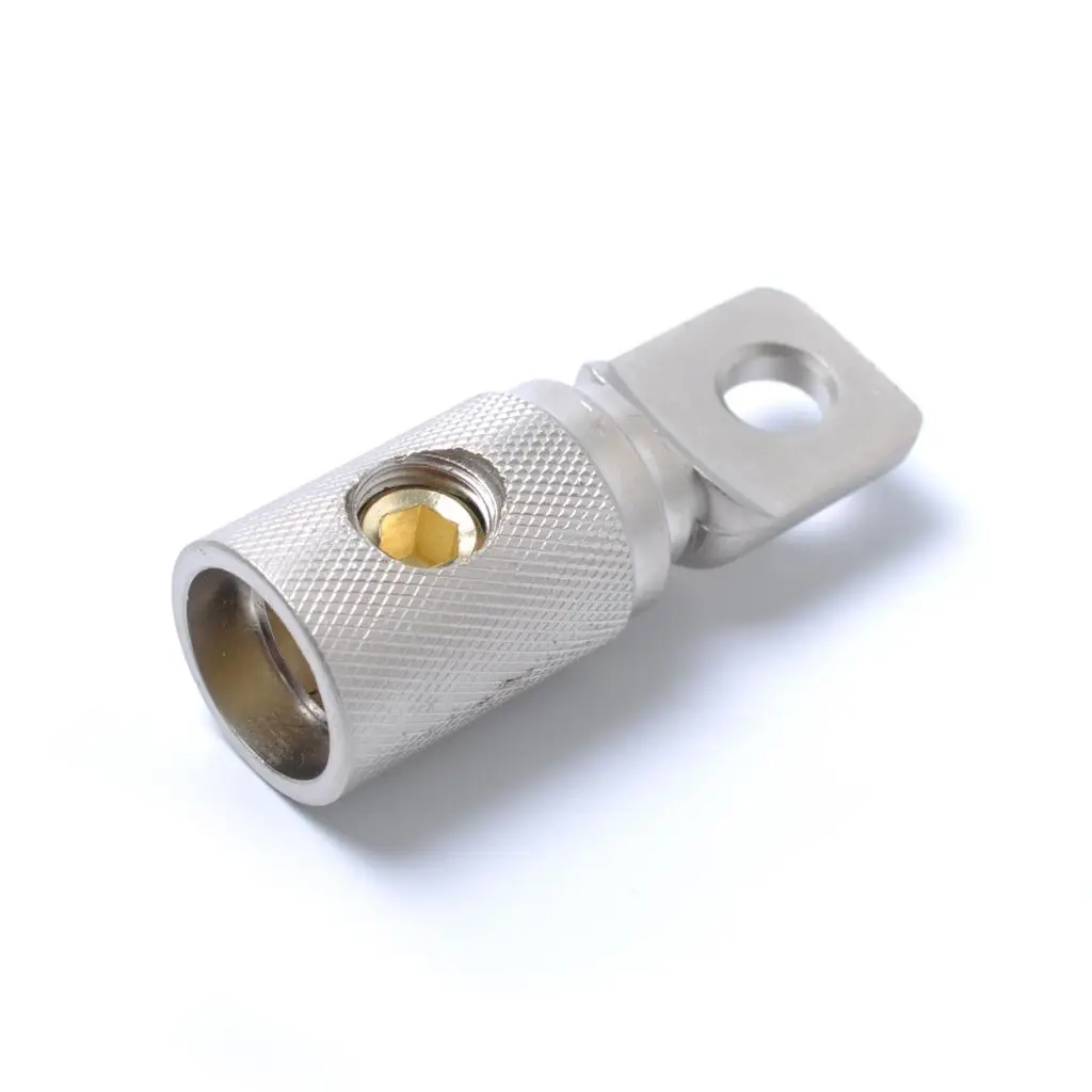 2 Pieces 0 Ga GAUGE AWG Wire Coupler Set Screw Power Ring Terminal Connector