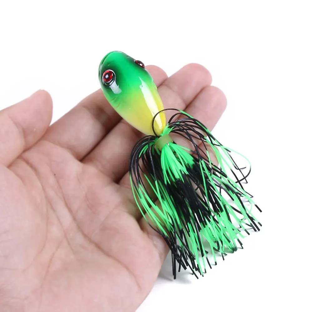 

100Pcs 10cm 11g Artificial Hard Ray Frog Lure Jump Fishing Lures Bait Treble Hooks For Carp Fishing Popper Wobblers