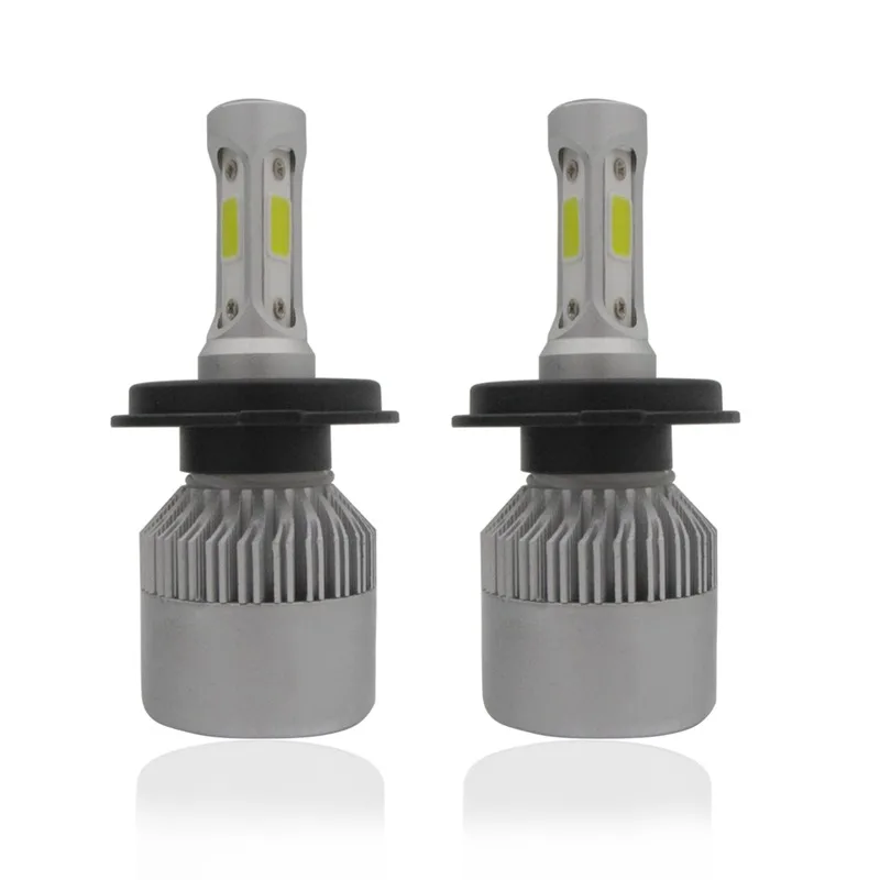 COB H4 HB2 9003 55W 11000LM светодиодный комплект фар Hi/Lo лампы питания 6000K