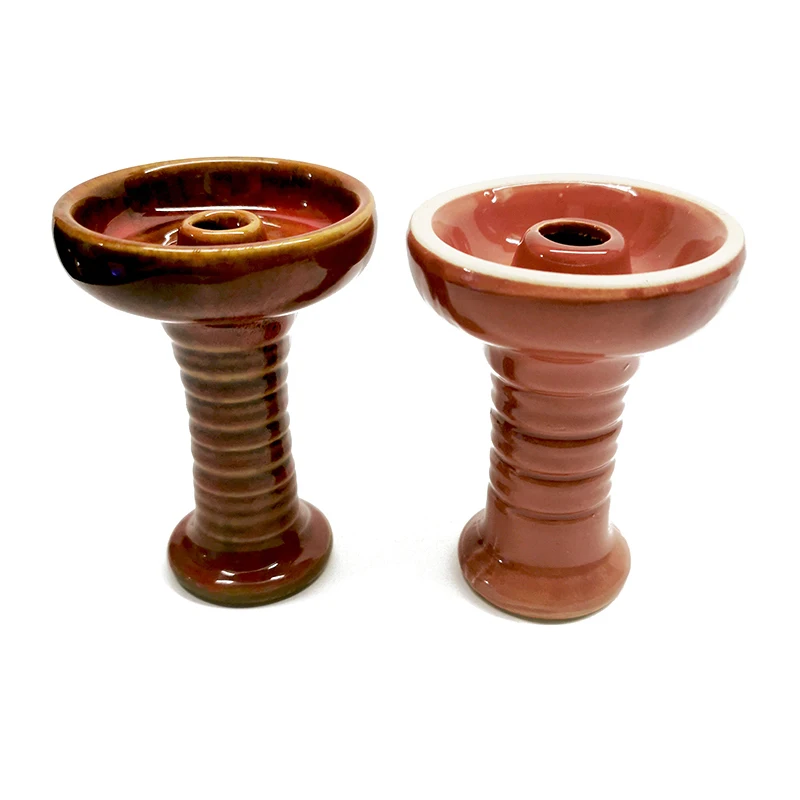 Ceramic Red Hookah Bowl Funuel Single Hole Shisha Holder 1 Outlet Flavor Top Head Chisha Cup Flavour Pot Smoking Narguile Keeper