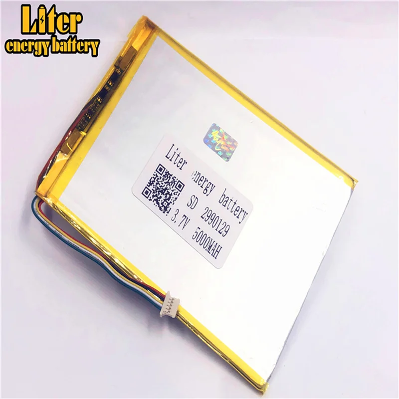 1,0 мм 5pin pc-коннектор 3,7 V 2990129 3090130 5000mah планшетный ПК перезаряжаемый литий-полимерный аккумулятор