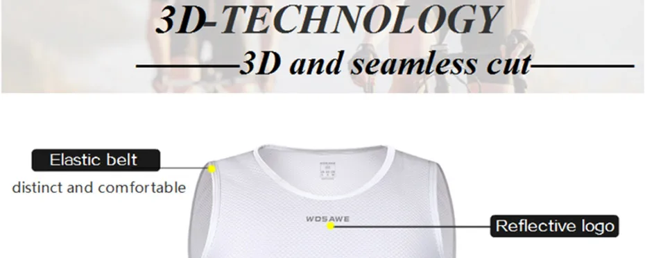 Wosawe Летний жилет для велоспорта, базовый слой, для спорта на открытом воздухе, без рукавов, летняя майка, дышащая, быстросохнущая, для тренажерного зала, велосипедная жилетка