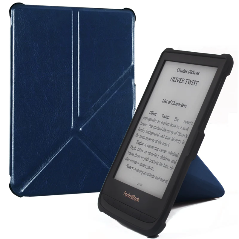 Чехол-подставка оригами для электронных книг Pocketbook 616 627 632, для Pocketbook Touch Lux 4/Basic Lux 2/Touch HD 3 из искусственной кожи и мягкого тпу Shel