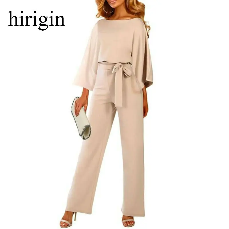 2020 Female Fashion Jumpsuits Women Autumn Cotton Long Sleeve Bow Belt Casual Loose Romper Trousers Ladies Pants New 2020 Female Fashion Jumpsuits Women Autumn Cotton Long Sleeve Bow Belt Casual Loose Romper Trousers Ladies Pants New