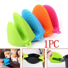 Силиконовые термостойкие перчатки с зажимами, изоляционные противоскользящие перчатки для горшка, держатель для кипячения, для приготовления пищи, для выпечки, прихватки для духовки, Утепленные перчатки, 1 шт