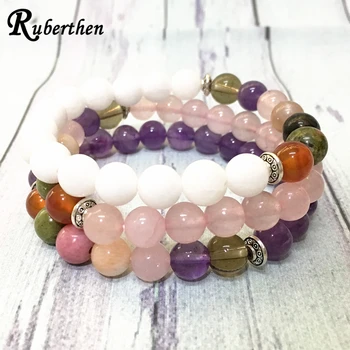 

Ruberthen Women`s 7 Chakra Yoga Bracelet Set Natural Gem Stone Energy Bracelet Fashion Girl`s Gift Jewelry Drop Shipping