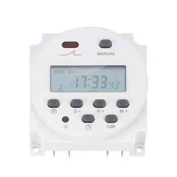 

Hot Worldwide LCD Digital Power Programmable Timer AC 12V 16A 4.4VA Time Relay Switch