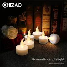 CHIZAO светодиодный светильник для чая, свечи, дом, светодиодный, velas, светодиодная батарея, беспламенные Свечи, лампа для церкви, домашний декор, освещение