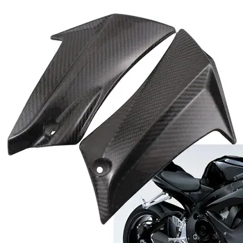 

Motorcycle Custom Carbon Fiber Protector Black Fairings Fuel Gas Tank Side Panel Cover For SUZUKI GSXR600 GSCR750 K11 11-13