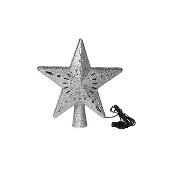 

Christmas Tree Toppers Light with Snowflake Projector 2-in-1 Five-Point Star LED Lights Night Light for Christmas