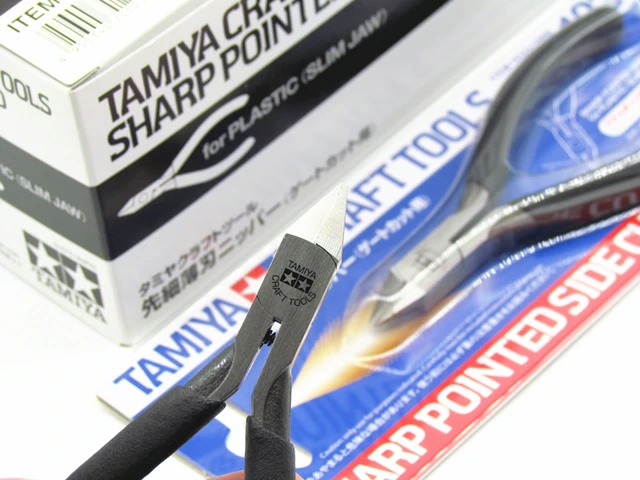 タミヤ-鋭い先のとがったサイドカッター、カッティング