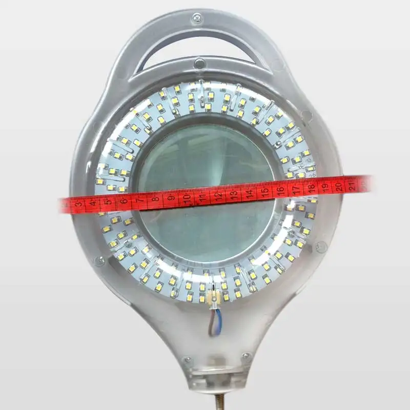 220V 3X Circline светодиодный светильник увеличительное Стекло холодной вытертые штаны Управление пол бестеневые лампа лупа для Красота для салонов ногтей и тату