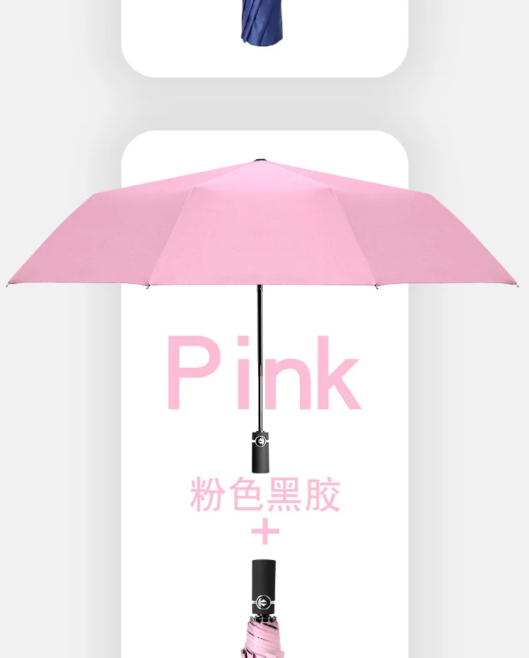Three Folding Self-opening Umbrella Men And Women Top Grade Gift Umbrella Extra-large All-Weather Umbrella Vinyl Parasol Adverti