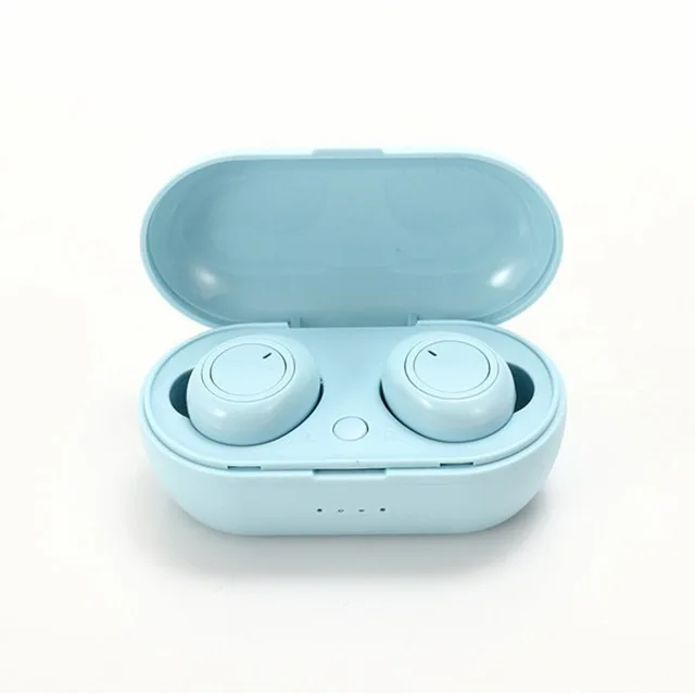 Y50 TWS Wireless Headphones Bluetooth 5.0 Earphone Touch Control 9D Stereo Headset Sport Waterproof Earbuds LED Display With Mic Y50  blue