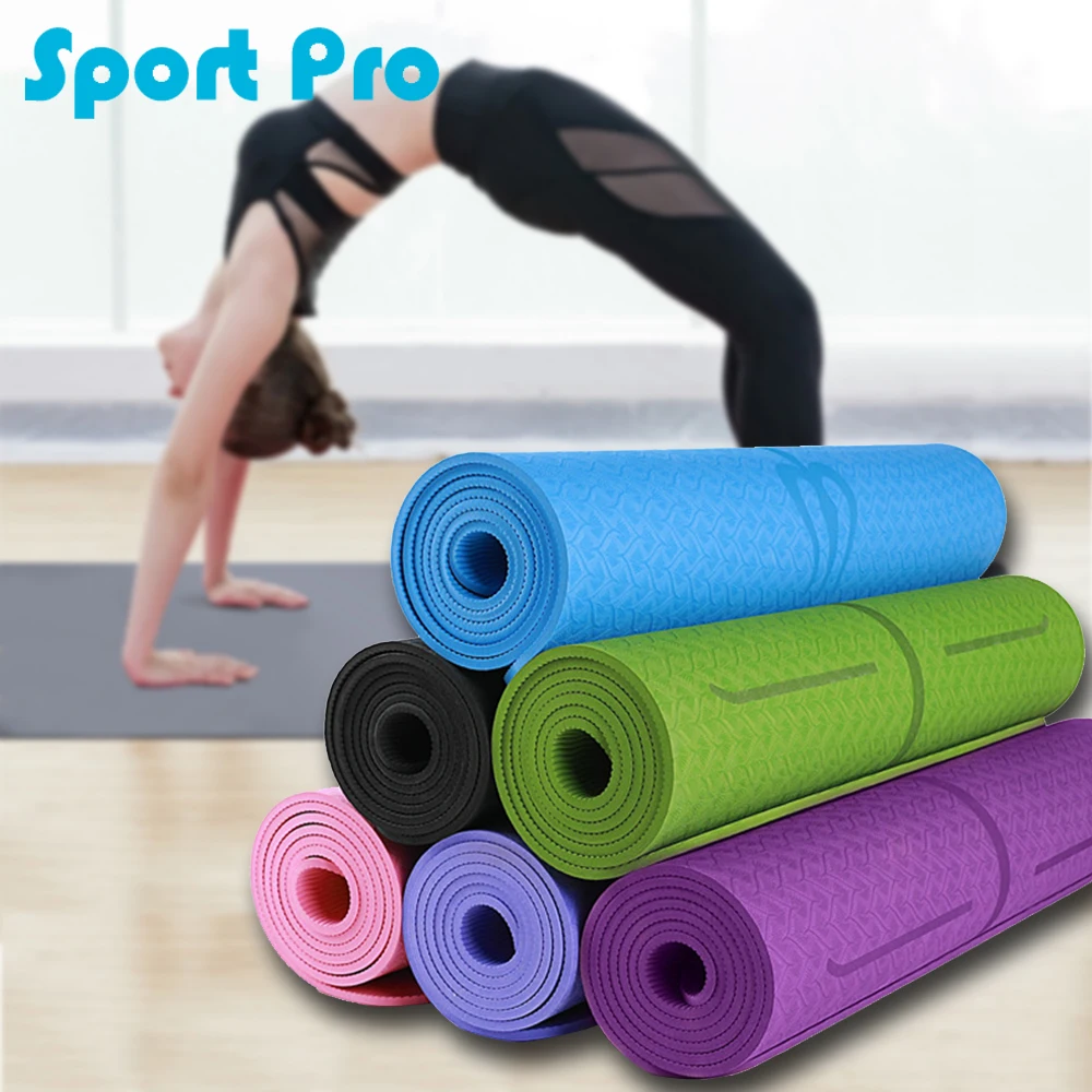Tpe Yoga Mat Sport Mat Yoga Nonslip Acupressure Execise For Gym Floor