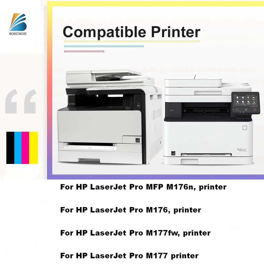Bosumon 130A совместимый CF350A CF351A CF352A CF353A тонер couleur для hp Color LaserJet Pro MFP m176n M176 M177fw
