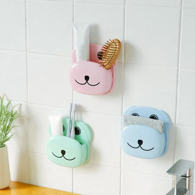 1PC Cute Dog Toothbrush HolderRack support de rangement deposito Suction Cup Toothpaste Storage Household Merchandise