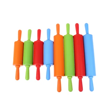 

Plastic Handle Pastry Baking Tools Dough Silicone Rolling Pin Dumpling Roller Colorful Pastry Tool New