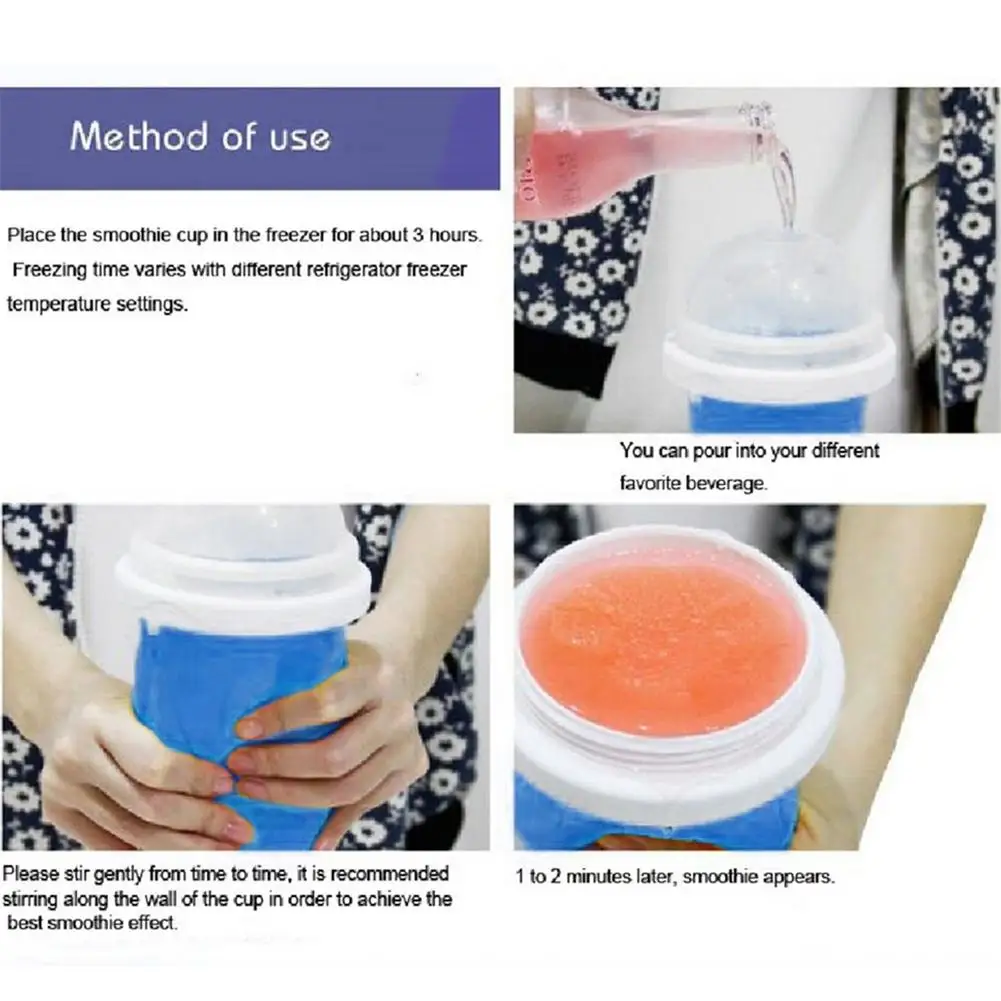 Slush Maker Cup Smoothie Cooling Cup Homemade DIY Milk Household Ice Crusher Quick Frozen Slushie Cooling Cups
