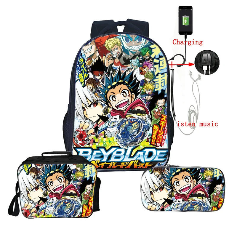 Высокое качество Beyblade рюкзак модный Сюрприз подарок рюкзак для подростков красивые дети мальчики девочки школьный ранец 3 шт./компл
