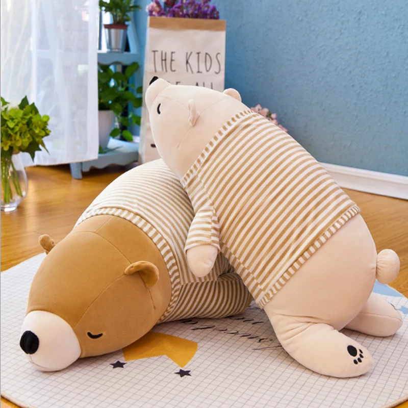 Новинка Милая нарядная плюшевая кукла размер 35 см яркий носимый медведь подушка