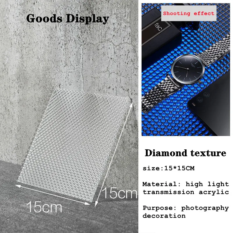 Pano de Fundo Ondulação de Água Estúdio de Fundo Geometria Acrílica Fotografia Acessórios Adereços Diamante Padrão Foto Fotográfico Decoração - Image 4