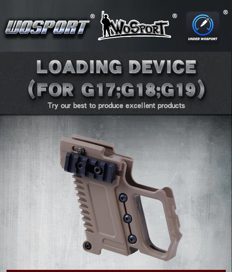 Страйкбольный пистолет воздуха glock Wosport Glock оснащены 17/18/19 серии тактическое снаряжение пистолет Карабин Комплект glock 17