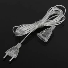 5M Led String Accessories Extender Power Extension Cable Durable Wedding Wire EU Standard Lengthened Christmas Lights Holiday