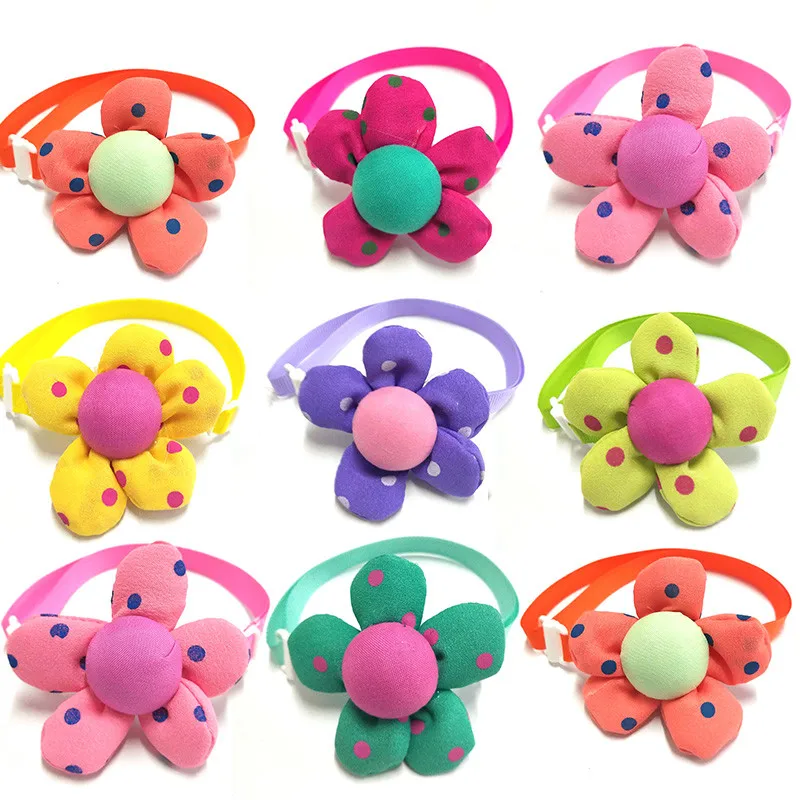 

30/50PCS Cat Pet Dog Bow Tie Dot Style Pet Dog BowTie Adjustable Cat Puppy Collar Bowties Dog Bow Grooming Accessories