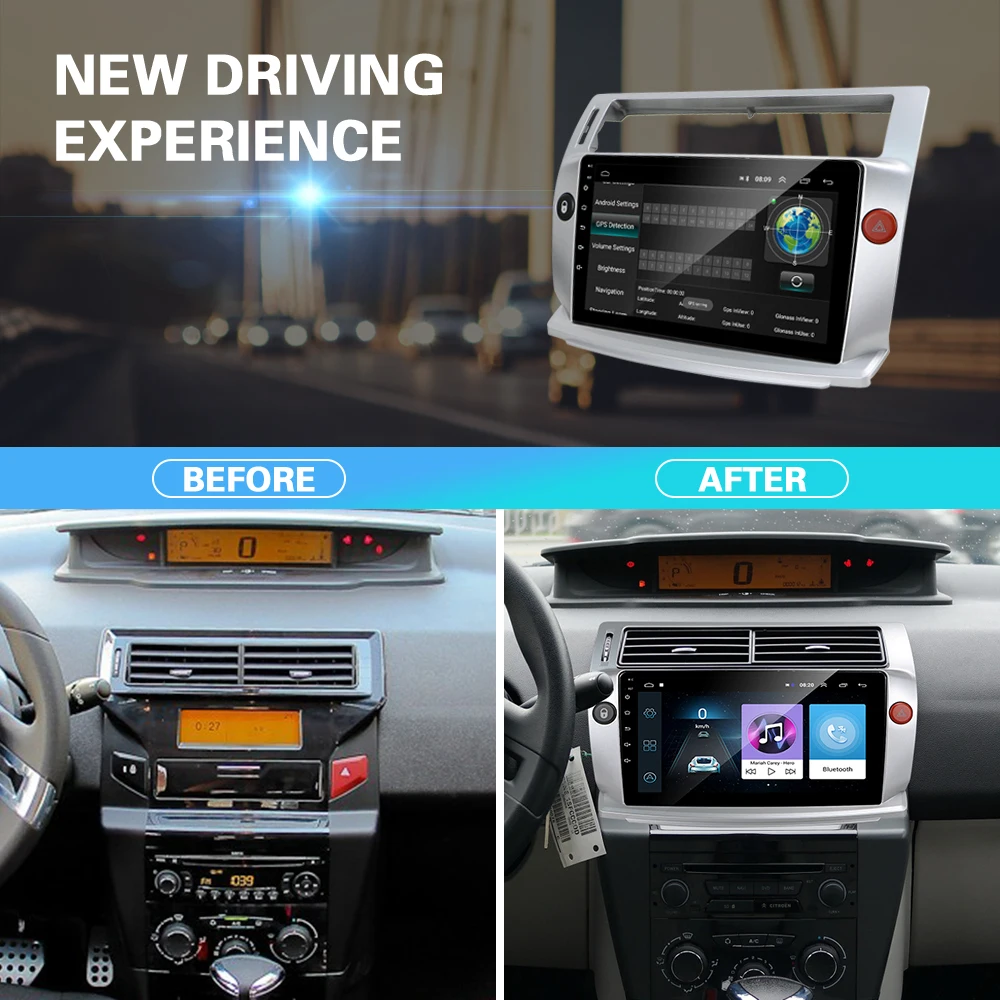 Автомагнитола Podofo 2 Din Android 8 1 9 дюймов GPS Wi Fi USB|Мультимедиаплеер для авто| |