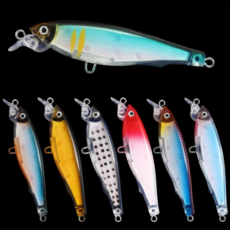 AI-SHOUYU New Vibration Fishing Lure Artificial 70mm/7.6g Hard Bait Floating With 2 Hook Ice Saltwater Hot Model Tackle | Спорт и