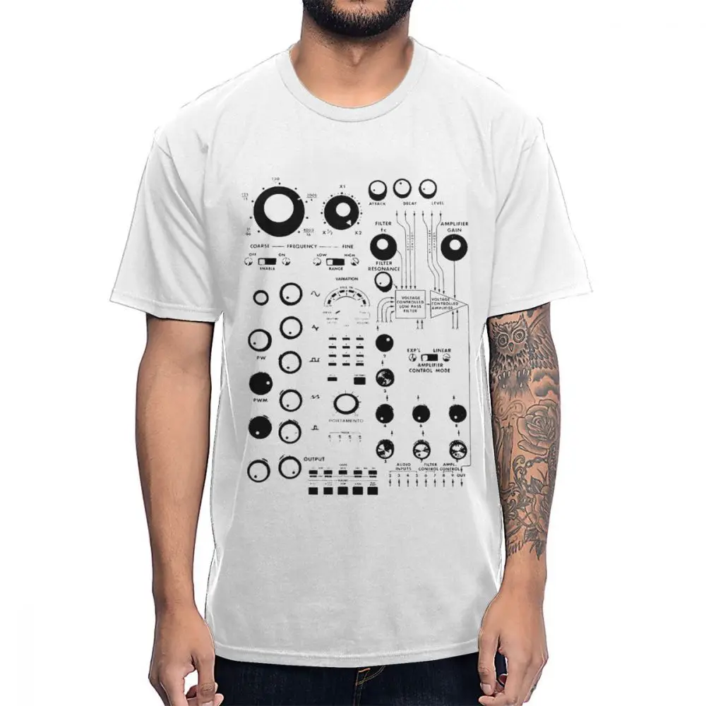 Модная аналоговая Synth Synthesizer Контролируемая музыкальная футболка Roland