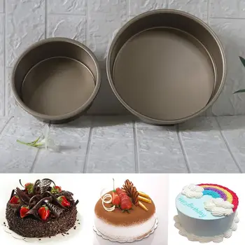 

6/8inch Round Cake Mould Carbon steel Chiffon Cake Baking Pan Pudding Cheesecake Mold Set with Removable Bottom Kitchen Tools