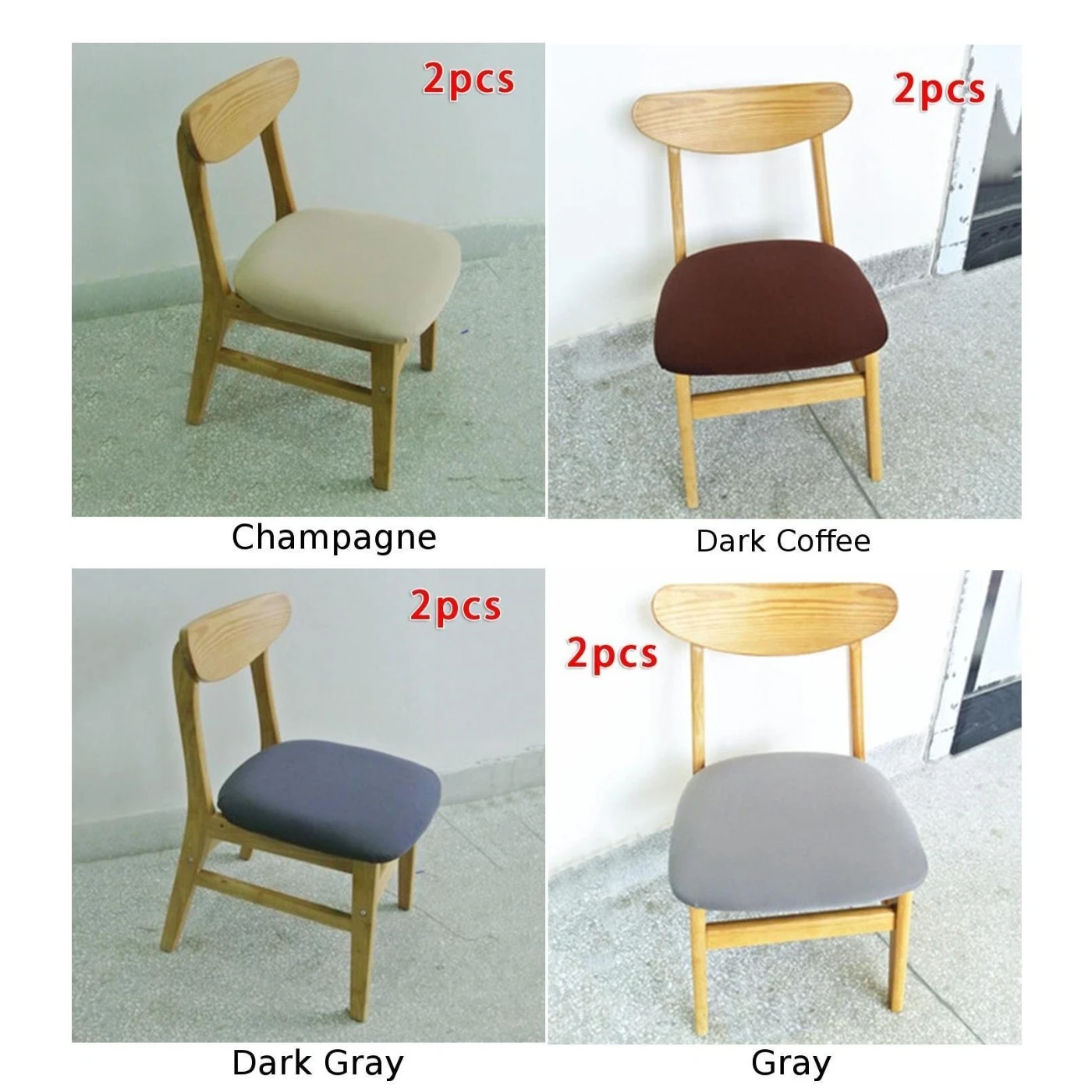 2 шт. растягивающиеся съемные моющиеся Чехлы для стула для столовой отеля аксессуары для стула