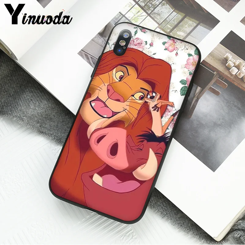 Yinuoda лев Король мультфильм печать рисунок телефона чехол для Apple iPhone 8 7 6 6S Plus X XS MAX 5 5S SE XR сотовые телефоны