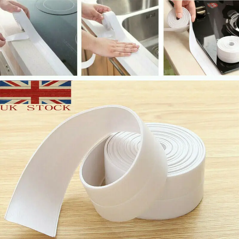 

3.2M Waterproof Sealing Strip Self-Adhesive Kitchen Bathroom Caulk Tape Tool
