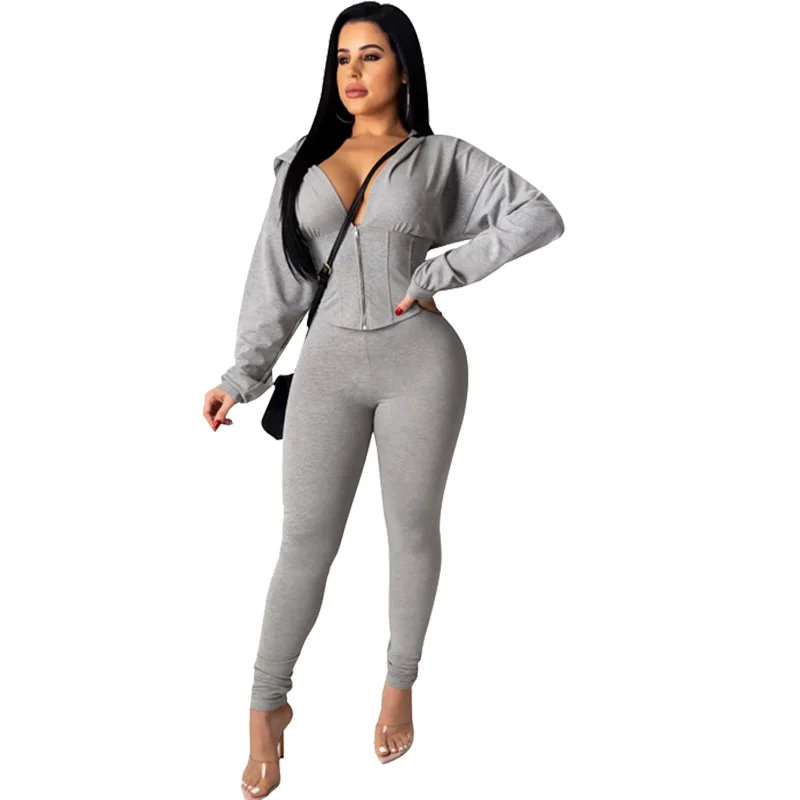 Autumn Summer Two Piece Set Top and Pants Tracksuit Women Suit Streetwear Party Club Slim Casual 2 Outfit |