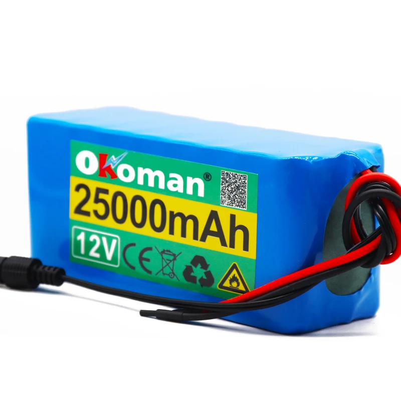 18650 аккумулятор 12v 25ah 18650 литиевая батарея Защитная плата 12v 25000mAh для инвертора шахтера свет с зарядным устройством