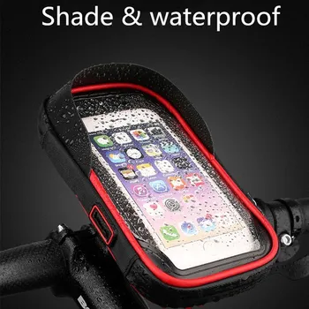 

Phone Waterproof holder bike bracket case shell 360 degrees for Iphone X 8 7 6 PLUS 5S Fitted Hard cover Protects mobile holder