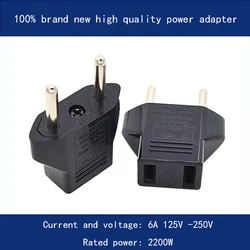 1PC EU Plug Power Adapter Us To Eu Adapter Adaptador European Plug Adapter Cord Charger Sockets Outlet