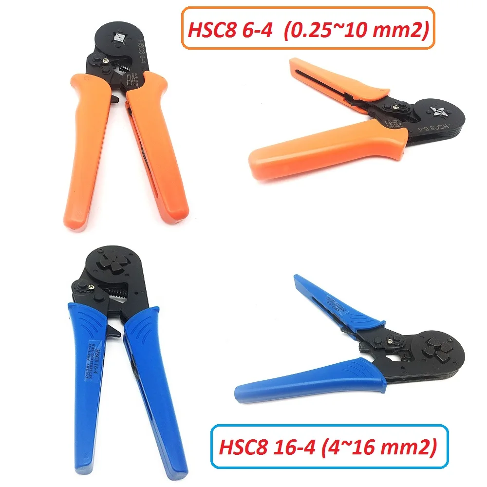 HSC8 Crimping Pliers Electric Tube Terminals 4~16mm2 Self-adjusting Crimping Tools 0.25~10mm2 Clamps Terminal