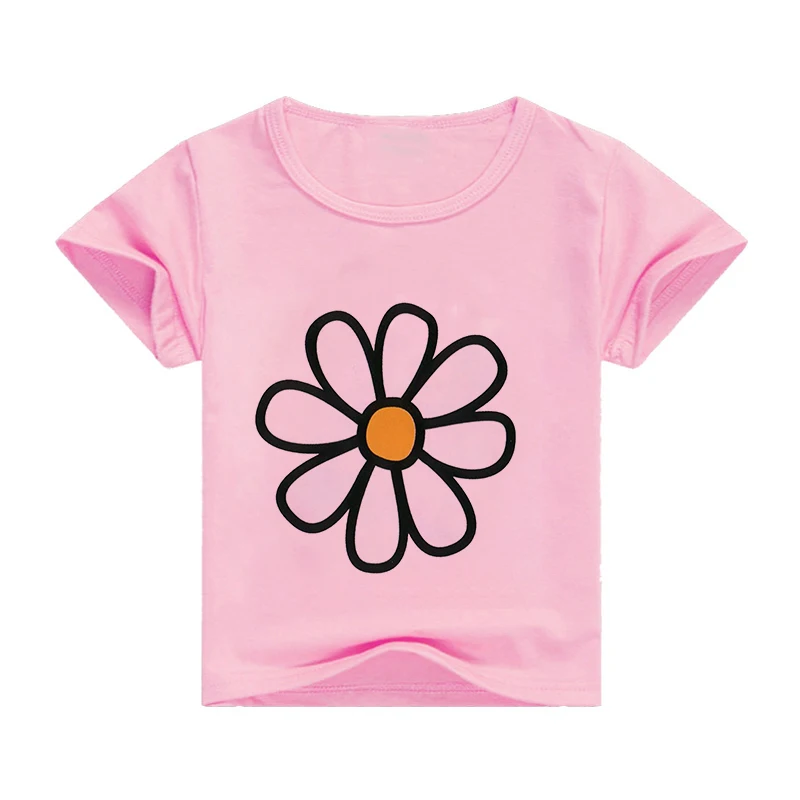 New Childrens T-shirt Top Summer Cartoon Printing Pure Rainbow Short-sleeved Fashion Rabbit Cute Multicolor Hot Selling Top