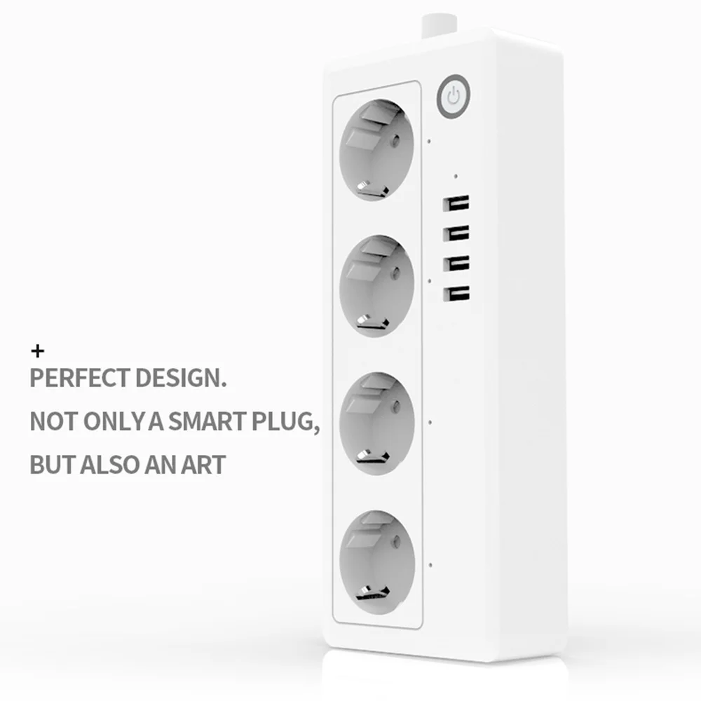 Wifi Smart power Strip 4 штепсельные розетки США с 4 usb зарядным портом приложение синхронизации Голосовое управление для Smart Life App