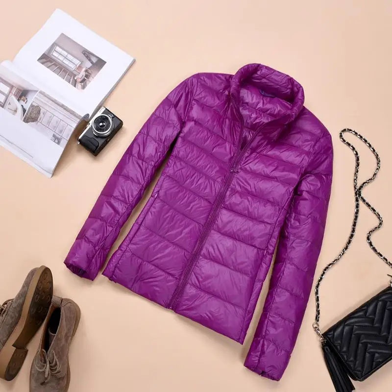 Promo Women Autumn Coats Warm Duck Down 2019 Spring Winter Female Casual Jacket Stand Neck Light Thin Sty